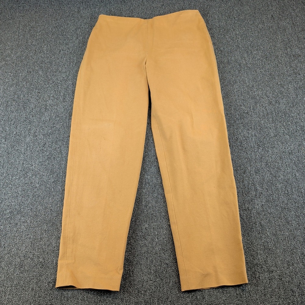 Company Ellen Tracy Women Pants 14 Cotton Camel Tan Vintage Straight High Rise